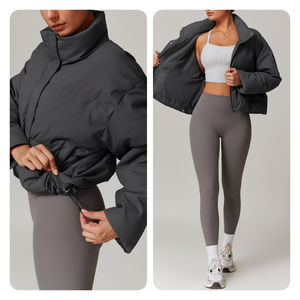 แจ็กเก็ตปลาปักเป้าสำหรับผู้หญิงเสื้อแจ็คเก็ตคอตั้งใส่ออกกำลังกายทุกโอกาสใส่สบายฤดูหนาวใหม่ล่าสุด - Product Image 1