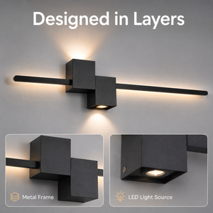 Luminaire mural LED linéaire moderne en aluminium et acrylique pour intérieur, 80 cm de long, blanc chaud, pour salon - Product Image 4