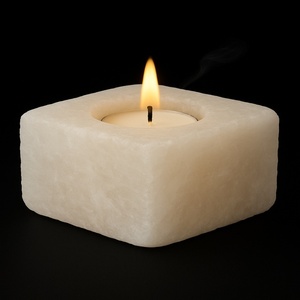 Fabriqué à la main naturel sel de l'Himalaya bougeoir carré rond forme de coeur en vrac en gros décor à la maison fête de mariage cadeau romantique - Product Image 5