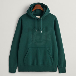 Sweat-shirts à capuche personnalisés avec logo en relief pour hommes, motif uni, coton/polyester, respirants, en gros, vêtements d'hiver - Product Image 1