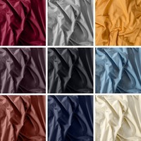 Rouleau de tissu satiné 100% coton peigné, fil 60s/80s, haute densité de fils, teint uni, respirant, écologique, résistant à l'eau
