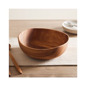 Bol de service en bois de manguier poli foncé antique fabricant dernière conception vaisselle décorative bol en bois - Product Image 6