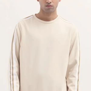 Sweat-shirt à col rond pour homme, logo personnalisé, automne, coton mélangé de haute qualité, respirant, écologique, coupe ample, streetwear - Product Image 4