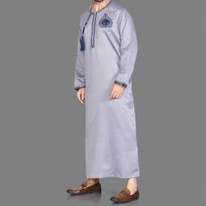 Qamis marocain Daffah pour hommes musulmans, Thobe islamique, Jubbah, style urbain, couleur unie, thermique, respirant, grande taille, automne, personnalisable - Product Image 1
