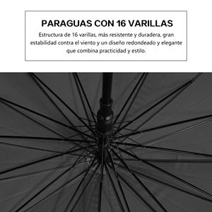 Paraguas Recto Extra Grande de 24K con Mango de Cuero Automático, Resistente al Viento, para Uso Personal y Empresarial, Personalizado de Fábrica, Semiautomático - Product Image 3