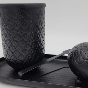Quemador de Incienso de Metal con Diseño Grabado a Mano, Juego con Tapa de Acero Inoxidable y Bandeja Martillada para Meditación y Aromaterapia en el Hogar - Product Image 3