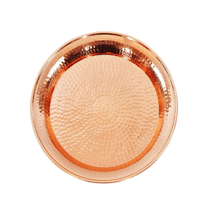 Plat de service en cuivre classique écologique fait à la main, qualité supérieure, plat de présentation design, table de restaurant, vente en gros, artisanat Saniya - Product Image 2