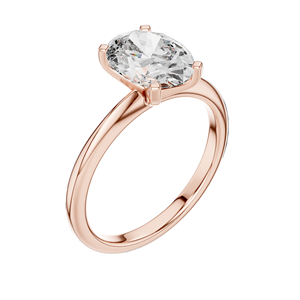 Anillo Solitario Ovalado con Diamante de Laboratorio de 2 Quilates para Mujer, Claridad VVS-VS EF, Oro de 18K, 14K, 10K y Plata 925, Oro Rosa, Amarillo, Blanco - Product Image 4