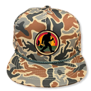 Chapeaux de camouflage en coton à 5 panneaux personnalisés en gros Casquettes de chasse camouflage non structurées Snapback 256 Ri avec corde Logo de broderie en plein air - Product Image 6