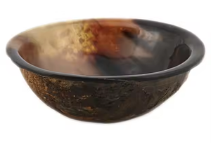 Bol en résine écologique et alimentaire, fait main, au design classique, motif tourbillon aquatique, utilisé pour le stockage de crème, artisanat en forme de croissant - Product Image 3