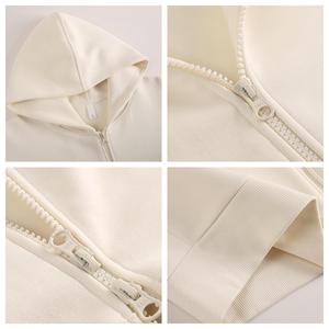 Fabricant de sweats à capuche personnalisés, sweat-shirt à fermeture éclair en coton pur 420g, poids lourd, unisexe, sweat-shirt personnalisé pour homme, luxe pour femme - Product Image 2