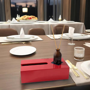 Porte-mouchoirs en laque rectangulaire fait main vietnamien avec design moderne pour hôtel, restaurant et usage domestique - Product Image 2