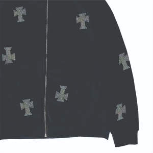 Vêtements pour hommes Survêtements à strass Couleur personnalisée Mode décontractée Deux pièces Survêtements hommes à strass - Product Image 6