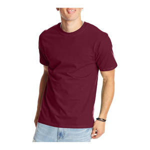 Camisetas de algodón de primera calidad para hombre, camisetas de manga corta con cuello redondo, Camiseta básica sólida clásica, camisetas informales holgadas - Product Image 1
