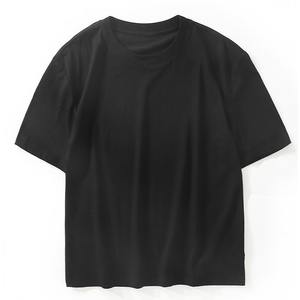 Haute qualité 100% coton hommes T-Shirt goutte épaule manches courtes col rond coupe ample été haut à manches courtes - Product Image 3