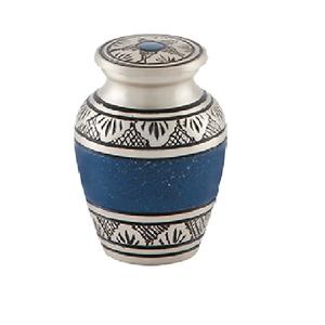 Urnes funéraires en laiton de haute qualité avec gravure en noir doré et couleur verte finie pour les cendres humaines-Fourniture funéraire - Product Image 5