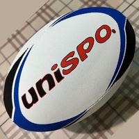 Balón de Rugby UNISPO Classic de Alta Retención de Aire, Fabricado en India, Certificado por la IRB, Balón de Práctica Escolar, Diseño Ecológico y Duradero