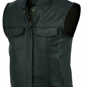 Gilet de motard en cuir de vache véritable pour hommes, pour la conduite à moto, fabrication sur mesure en gros, fabricant pakistanais - Product Image 6