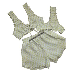 Ensemble de lingerie sexy pour femmes, 3 pièces, soutien-gorge, culotte et short, style tentation mature, tissu 100% coton, imprimé à la main - Product Image 6