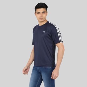 T-shirt de sport pour homme 100% coton noir à manches courtes respirant en tissu jersey 180g, disponible en variantes compressées 200g - Product Image 2