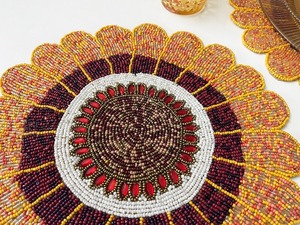 Factory Wholesale Luxury Beaded <b>Placemats</b> & Table Runner Eco-Friendly Handmade Embroidery Customizable for Home & Wedding Use - Product Image 6
