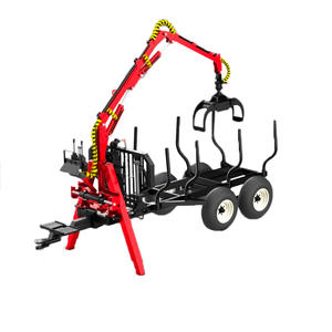 Remorque en bois de bûche Hydraulic-ATV_Farm_Tractor de qualité avec grappin de grue treuil télécommandé-prête à expédier - Product Image 2