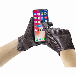 Guantes de Motocicleta de Piel de Cabra de la Mejor Calidad, Pantalla Táctil Completa, Protección de Nudillos de PVC Duro, Guantes de Motociclismo - Product Image 4