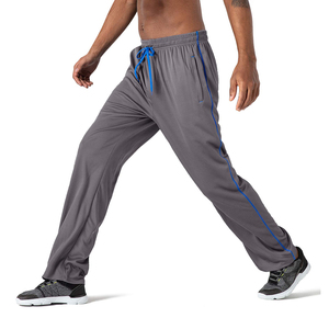 กางเกงวิ่งผู้ชายสีเทาพร้อมเชือกรูดสีฟ้าสเวตเตอร์ตาข่ายแบบหลวมกางเกงกีฬาระบายอากาศได้ดี - Product Image 3
