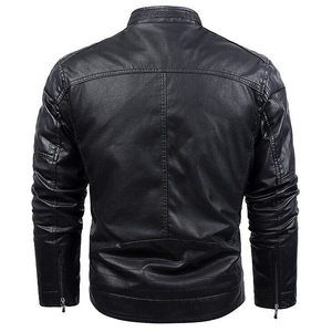 Veste en cuir véritable de haute qualité pour hommes Slim Fit manteau de motard coupe-vent vêtements d'extérieur support avant prix du fabricant - Product Image 2
