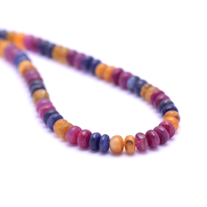 Perles rondes lisses en saphir jaune AAA+ de 6 mm à 7 mm, saphir bleu naturel, rubis, pierres précieuses, perles en vrac pour la fabrication de bijoux - Product Image 3