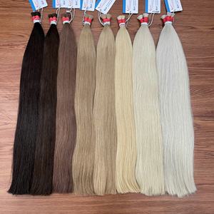 Extensiones de cabello vietnamita de primera calidad Cabello humano a granel para trenzar cabello a granel en muchos colores Sin extremos gruesos enredados - Product Image 3
