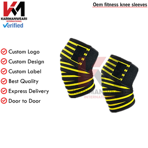 Rodillera Deportiva Resistente y Duradera, Soporte Elástico, Envolturas de Compresión para Levantamiento de Pesas y Potencia - Product Image 3