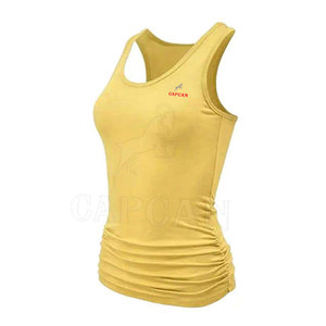 Camisetas sin mangas de entrenamiento de estilo único para mujer, tela de punto de algodón 100% personalizada, parches de ropa de culturismo para correr, solo uso - Product Image 3