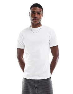 OEM ODM T-shirt col rond couleur blanc uni de haute qualité Logo personnalisé 100% tissu en coton T-shirt Streetwear à coupe ample pour hommes - Product Image 2