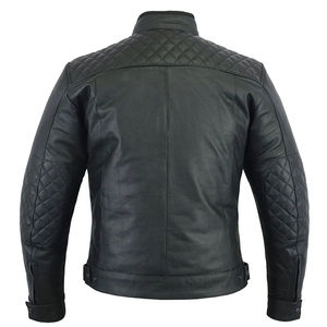 La chaqueta de cuero genuino de carreras para hombre más vendida impermeable y a prueba de viento chaquetas de cuero genuino para montar en moto OEM - Product Image 2