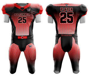 Uniformes de fútbol americano de diseño personalizado, de secado rápido y transpirable, características de talla grande - Product Image 6