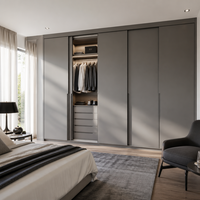 Armoire coulissante sur mesure au design moderne, meubles de luxe pour chambre et salle à manger, placard modulaire, écologique et durable