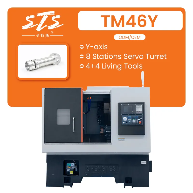 Tour CNC à tourelle servo multifonctionnel Machine CNC à lit incliné automatique avec convoyeur à copeaux