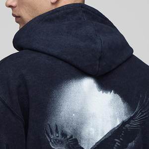 Moda al por mayor personalizado cara diseño hombres sudaderas con capucha transpirable ecológico otoño Streetwear Casual impreso alta 100% algodón - Product Image 4