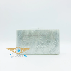 2023 New Style Luxury <b>Resin</b> Woman's Evening Bag Mother of Pearl Party Clutch Ladies' Wholesales India Featuring <b>Stone</b> Pattern - Product Image 6