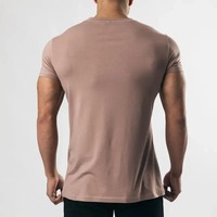 Toptan Erkek Günlük Spor Giyim Örme Tişörtler %100 Pamuklu Kumaş Kısa Kollu Düz Renk Nefes Alabilen Çekmez Tüylenmez