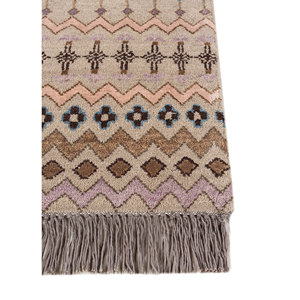 Manchaha Ivory Hand Knotted Wool Bamboo Silk <b>Rugs</b> Geometric Kilim Design for Home Entryway Hallway Bedroom-Model 9x12 Rectangle - Product Image 4