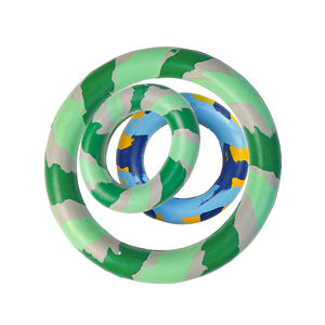 C4P toptan özelleştirmek logosu çeşitli renk toksik olmayan kauçuk köpek yüzük sert köpek kauçuk oyuncak daire köpek oyuncak - Product Image 6