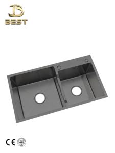 Fregadero de cocina de lujo negro hecho a mano, cuenco individual con grifo, acero inoxidable 304 de alta calidad, hecho en Vietnam - Product Image 2