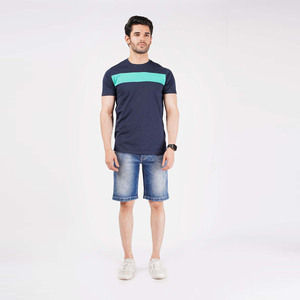 Ropa de calle en blanco de fabricantes personalizados moda de mezclilla pantalones cortos de mezclilla para hombres con logotipo - Product Image 1