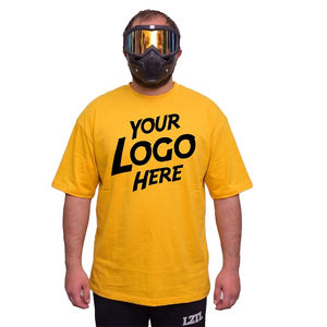 <b>Mens</b> Mustard Yellow Short Sleeve Crew Neck Cotton T-<b>Shirt</b> Custom Logo OEM ODM Wholesale Apparel - Product Image 2