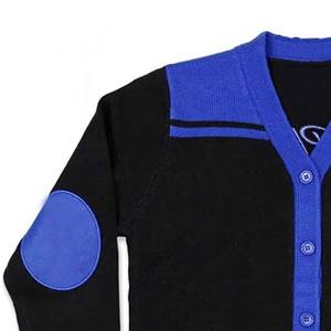 Cárdigans de ropa de mujer de color azul y negro Fabricante de suéteres de Hosten Greek Enterprises Prendas de punto Suéteres de mujer Cuello en V - Product Image 3