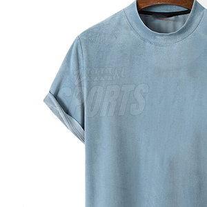 Diseña tu propio logotipo Camiseta de cuello redondo Camiseta Street Wear Camiseta de gran tamaño para hombres En stock - Product Image 5