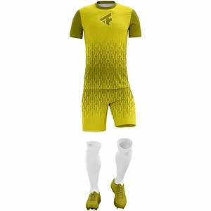Ensemble d'uniformes de football unisexe personnalisé, respirant, à séchage rapide, léger, en polyester, maillot de football, shorts, vêtements de sport par sublimation, OEM - Product Image 1