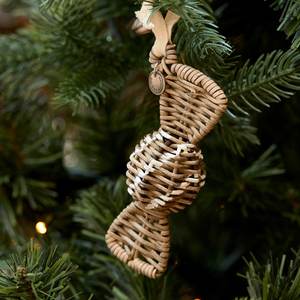 Muñeco de nieve hecho a mano, adorno colgante para árbol de Navidad, muñeco de nieve de ratán Vintage para decoración de árbol de Navidad hecho en Vietnam - Product Image 4